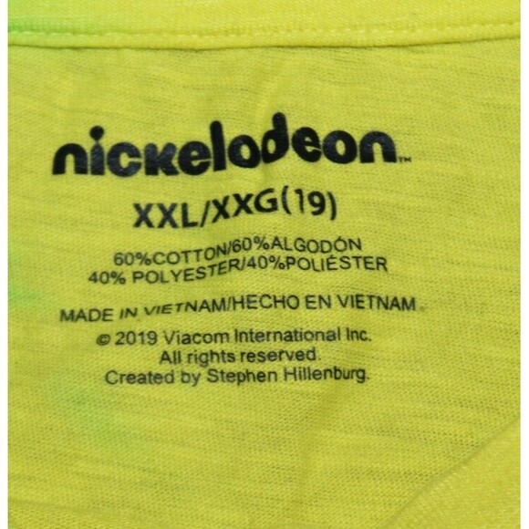 Spongebob Squarepants Long Sleeve Tee Shirt t-shirt Tye-Dye Youth XXL Yellow - Picture 3 of 5